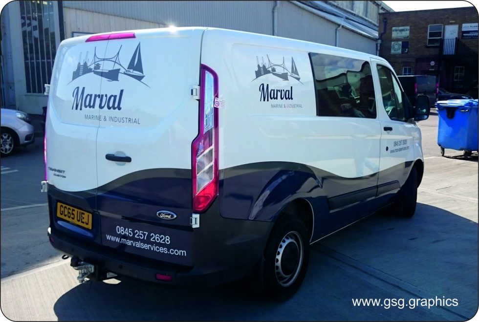 Van Graphic - Marval - Part Wrap vinyl graphics