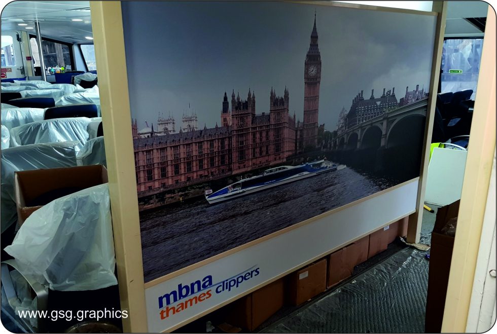 commercial vessel - Thames Clipper Interior Branding